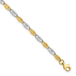 14K Two-tone Polished Fancy Link Bracelet - Product Photo