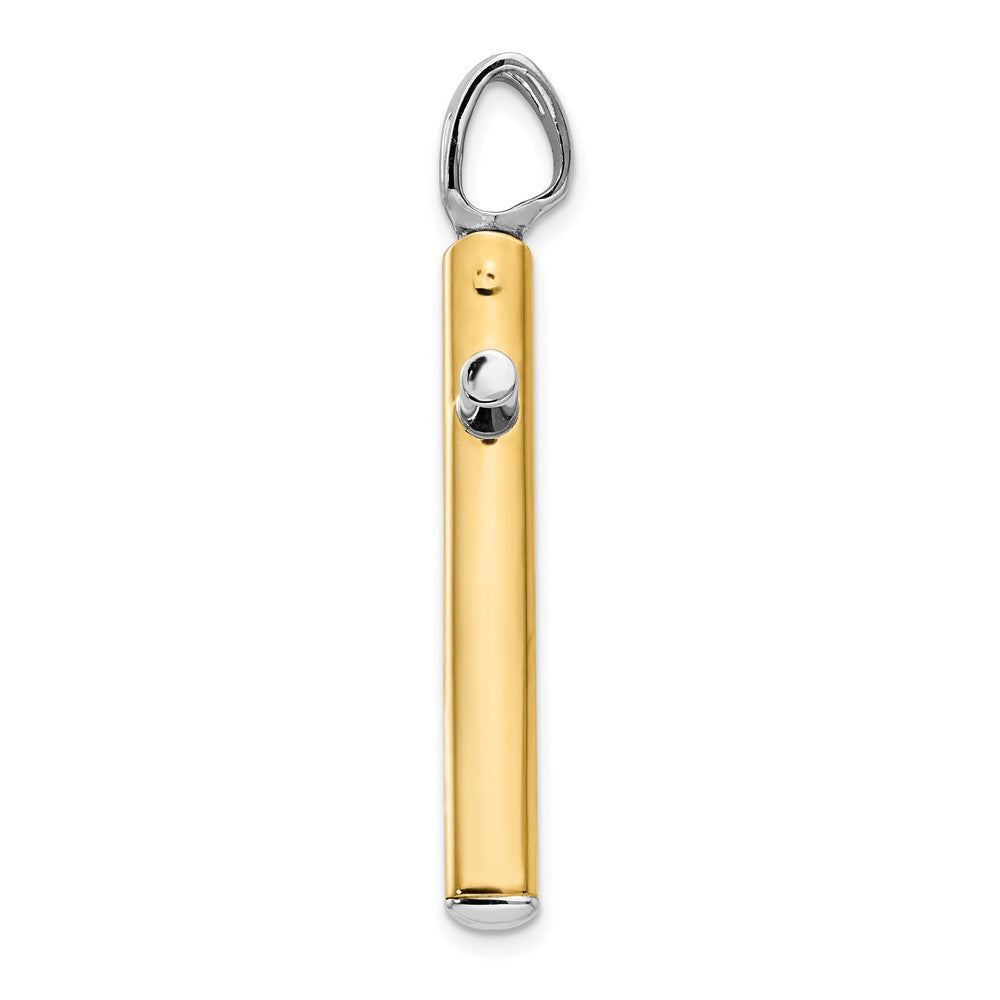 Leslie's 14K Two-tone Polished Cross Pendant - Product Photo