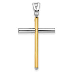 Leslie's 14K Two-tone Polished Cross Pendant - Product Photo