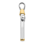 Leslie's 14K Two-tone Polished Cross Pendant - Product Photo