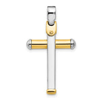 Leslie's 14K Two-tone Polished Cross Pendant - Product Photo