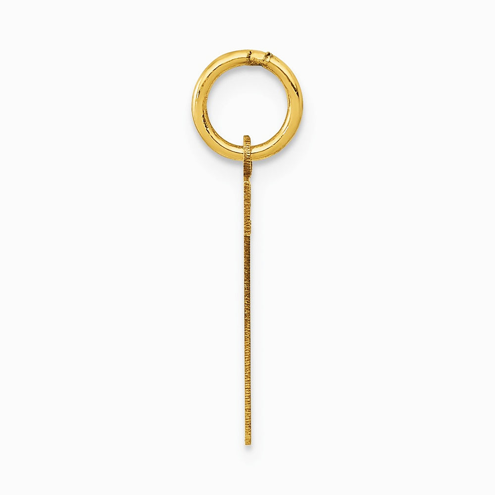 14K Yellow Gold Medium Polished Number 7 Charm - Product Photo