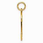 10K / 14K Yellow Gold 10ky Casted Large Diamond Cut Number 2 Charm - Product Photo