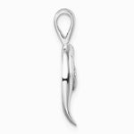 Sterling Silver Rhodium-plated Polished Manatee And Baby Pendant - Product Photo