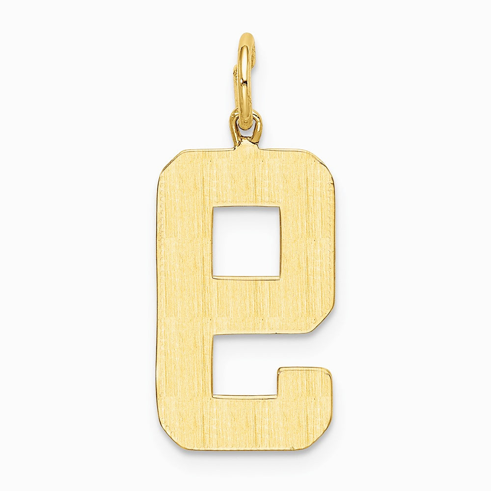 10K / 14K Yellow Gold Large Polished Number 9 Charm - Product Photo