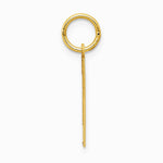 10K / 14K Yellow Gold Medium Satin Number 1 Charm - Product Photo
