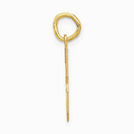 10K / 14K Yellow Gold Medium Satin Number 3 Charm - Product Photo