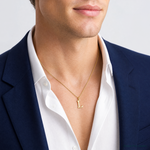 14ky Cutout Letter L Initial Pendant - Model Shot