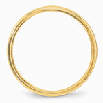 14K Yellow Gold 14KY 4mm Milgrain Half Round Band Size 10 - Product Photo