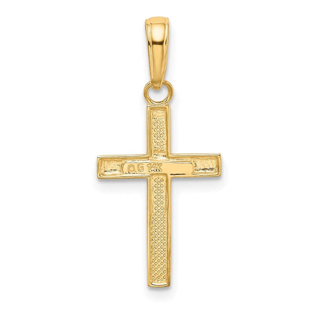 10K / 14K Yellow Gold Small Cross Pendant - Product Photo