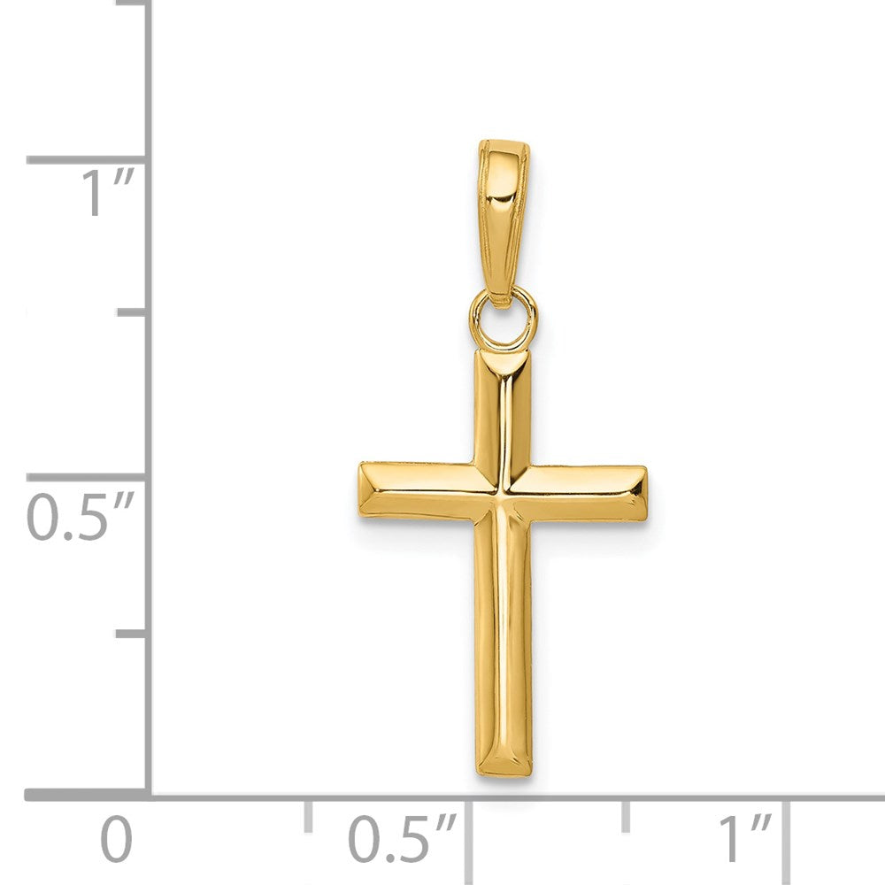 10K / 14K Yellow Gold Small Cross Pendant - Product Photo