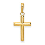 10K / 14K Yellow Gold Small Cross Pendant - Product Photo