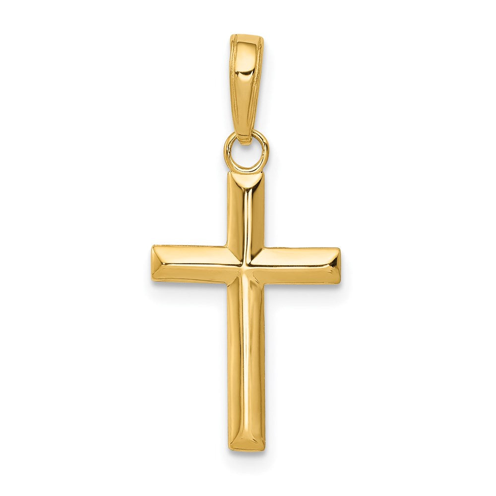 10K / 14K Yellow Gold Small Cross Pendant - Product Photo