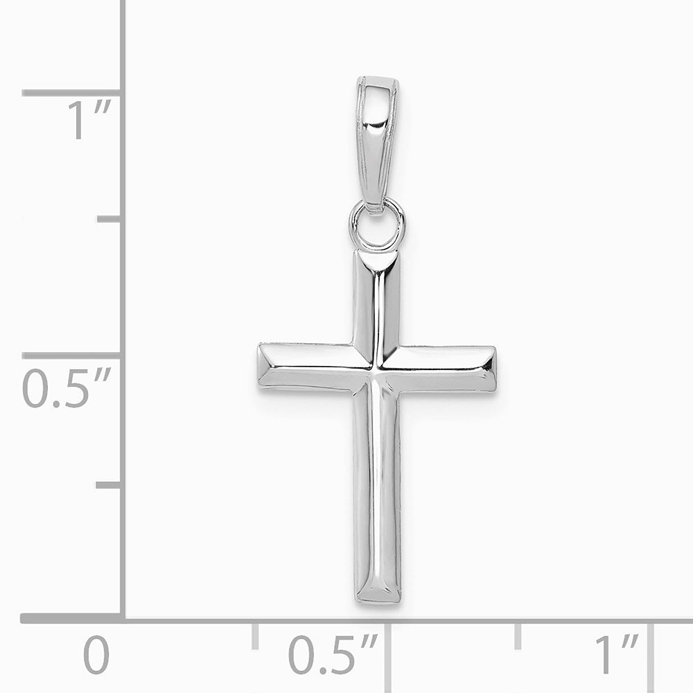 10K / 14K White Gold Small Cross Pendant - Product Photo