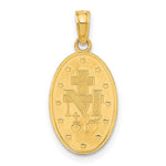 10K / 14K Yellow Gold Miraculous Medal Pendant - Product Photo