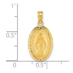 10K / 14K Yellow Gold Miraculous Medal Pendant - Product Photo