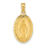 10K / 14K Yellow Gold Miraculous Medal Pendant - Product Photo