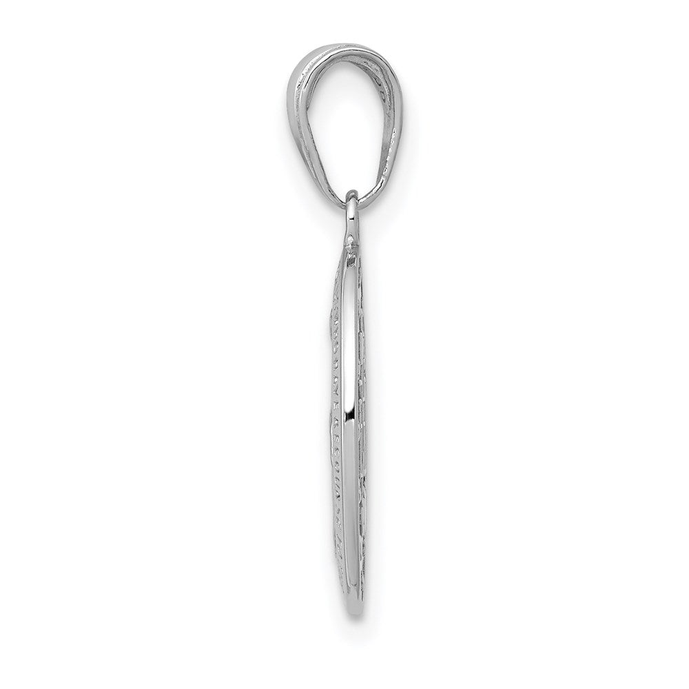 10K / 14K White Gold Miraculous Medal Pendant - Product Photo