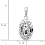 10K / 14K White Gold Miraculous Medal Pendant - Product Photo
