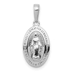 10K / 14K White Gold Miraculous Medal Pendant - Product Photo