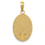 10K / 14K Yellow Gold Miraculous Medal Pendant - Product Photo
