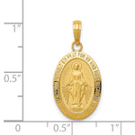 10K / 14K Yellow Gold Miraculous Medal Pendant - Product Photo