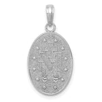 10K / 14K White Gold Miraculous Medal Pendant - Product Photo