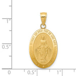 10K / 14K Yellow Gold Miraculous Medal Pendant - Product Photo