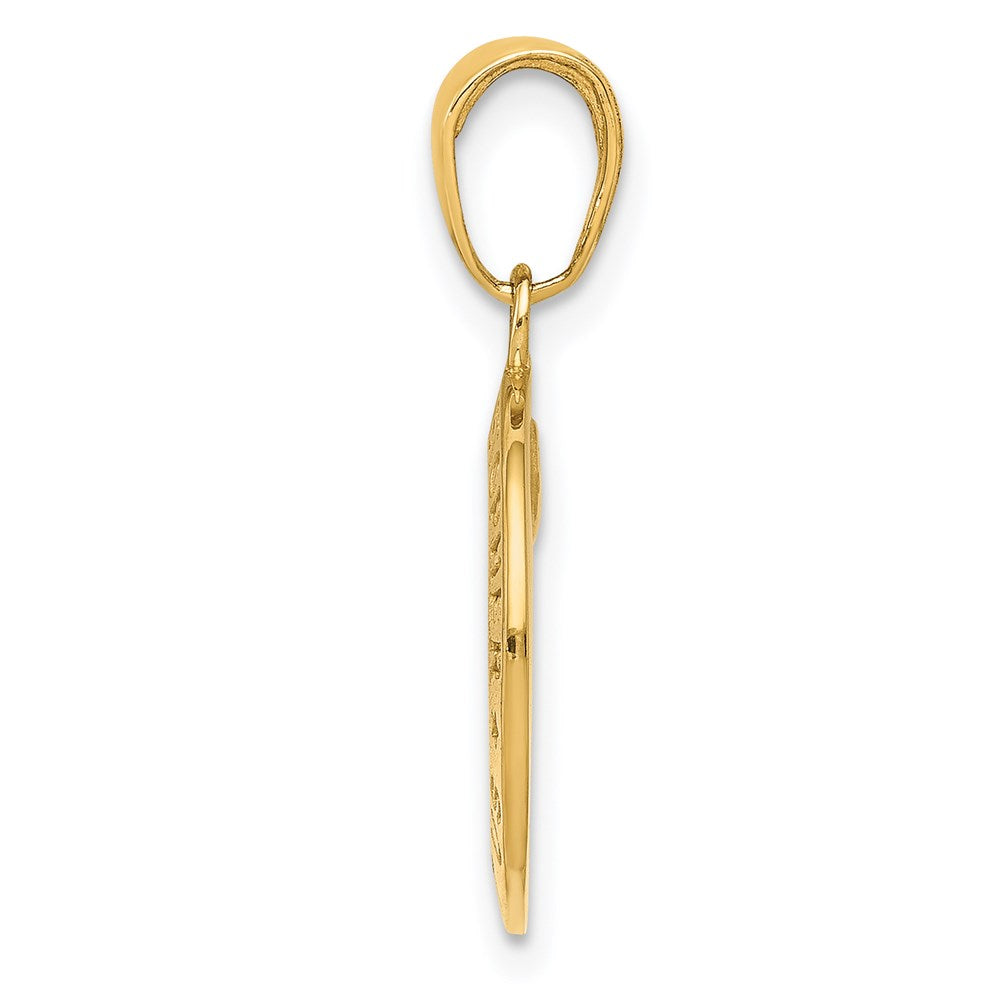 10K / 14K Yellow Gold Saint Christopher Medal Charm - Product Photo
