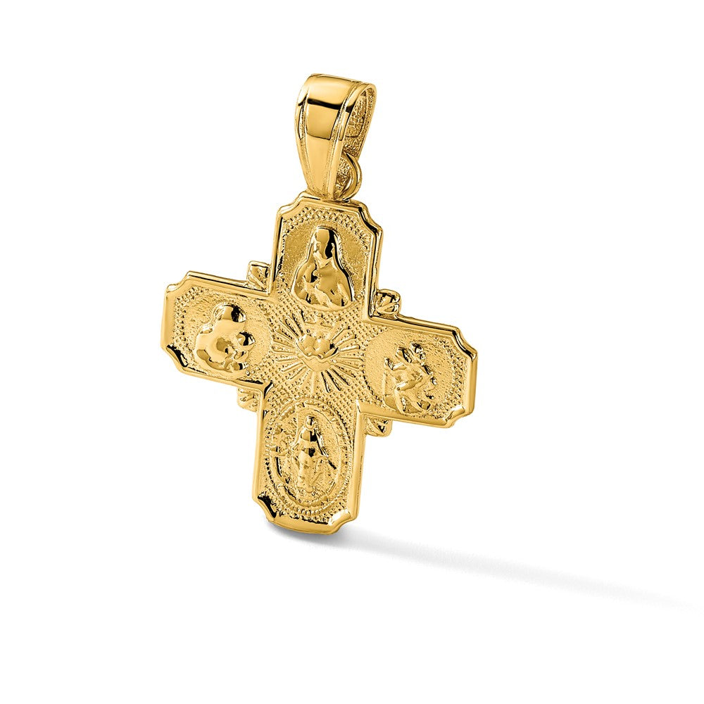 14k 4-Way Medal Pendant - Product Photo