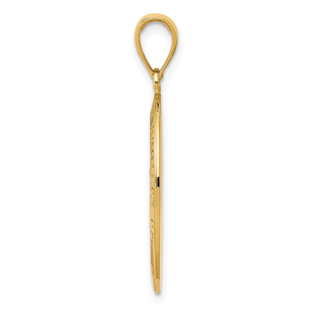 10K / 14K Yellow Gold Saint Christopher Medal Pendant - Product Photo