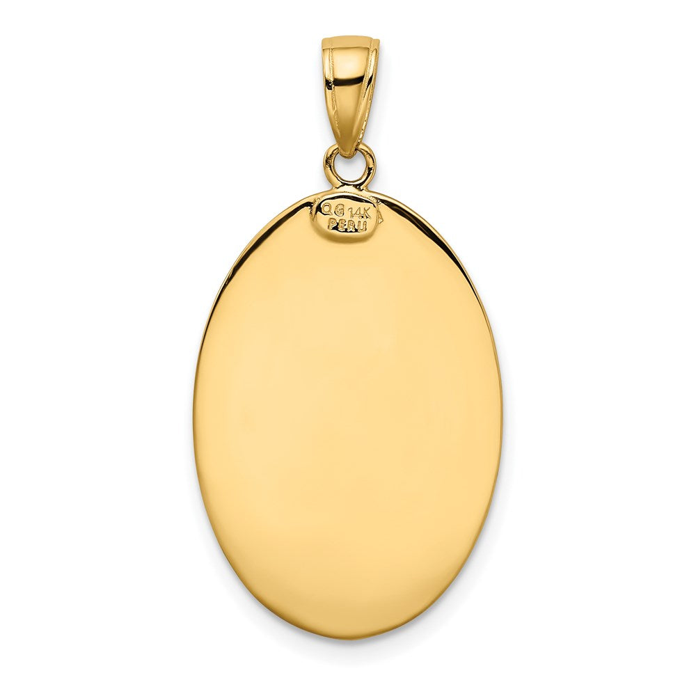 10K / 14K Yellow Gold Saint Christopher Medal Pendant - Product Photo
