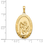 10K / 14K Yellow Gold Saint Christopher Medal Pendant - Product Photo
