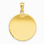 14K Yellow Gold Saint Christopher Medal Pendant - Product Photo