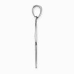 14K White Gold Polished / Satin Christopher Medal Charm - Product Photo