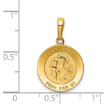 10K / 14K Yellow Gold Saint Joseph Medal Charm - Product Photo