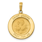 10K / 14K Yellow Gold Saint Joseph Medal Pendant - Product Photo
