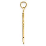 10K / 14K Yellow Gold Fleur De Lis Cross Pendant - Product Photo