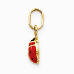 14K Yellow Gold Enameled Ladybug Charm - Product Photo