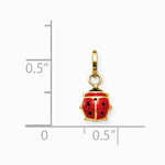 14K Yellow Gold Enameled Ladybug Charm - Product Photo