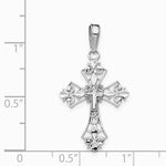 10K / 14K White Gold Filigree Cross Charm - Product Photo