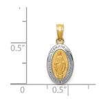 14k w/Rhodium Miraculous Medal Charm - Product Photo