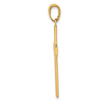 10K / 14K Yellow Gold Rope Cross Pendant - Product Photo