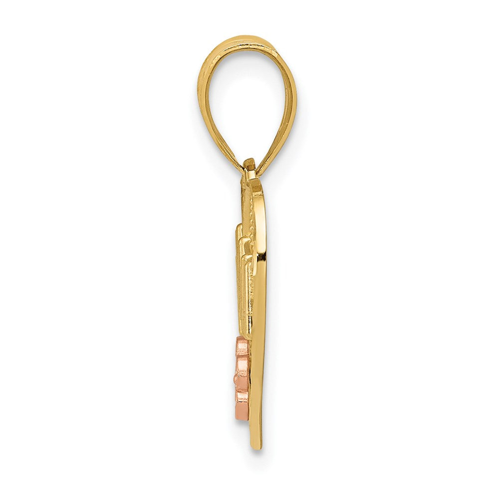 14k Two-tone NANA Heart Pendant - Product Photo