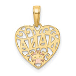 10K Two-Tone NANA Heart Pendant - Product Photo