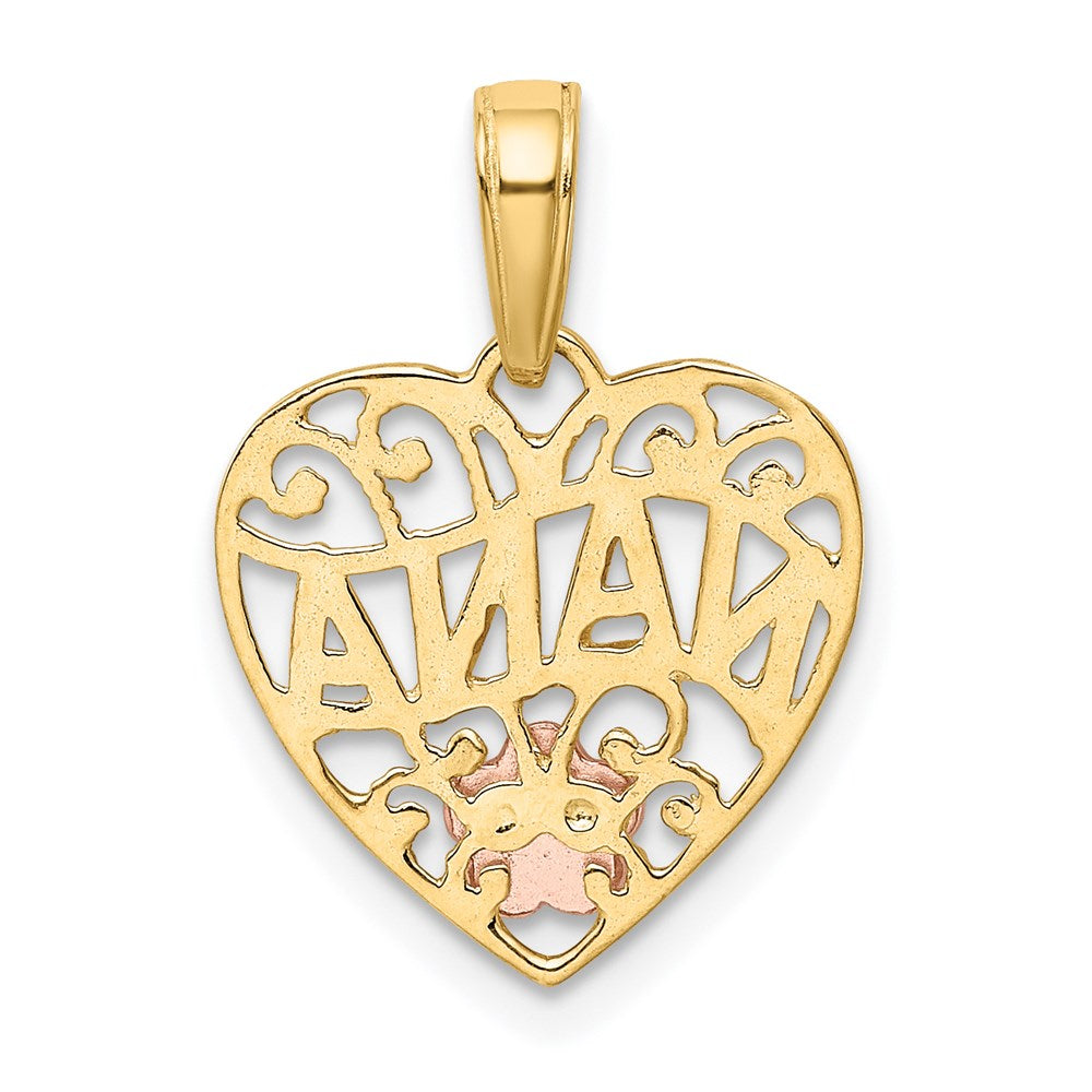 10K Two-Tone NANA Heart Pendant - Product Photo