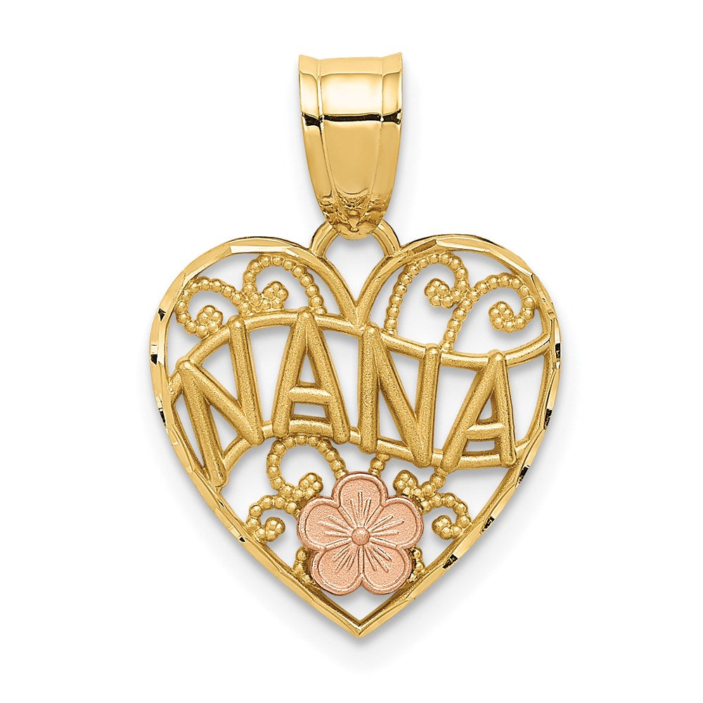 10K Two-Tone NANA Heart Pendant - Product Photo