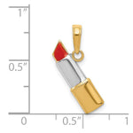 14K and Rhodium Enameled Lipstick Charm - Product Photo