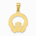 10K / 14K Yellow Gold Claddagh Charm - Product Photo
