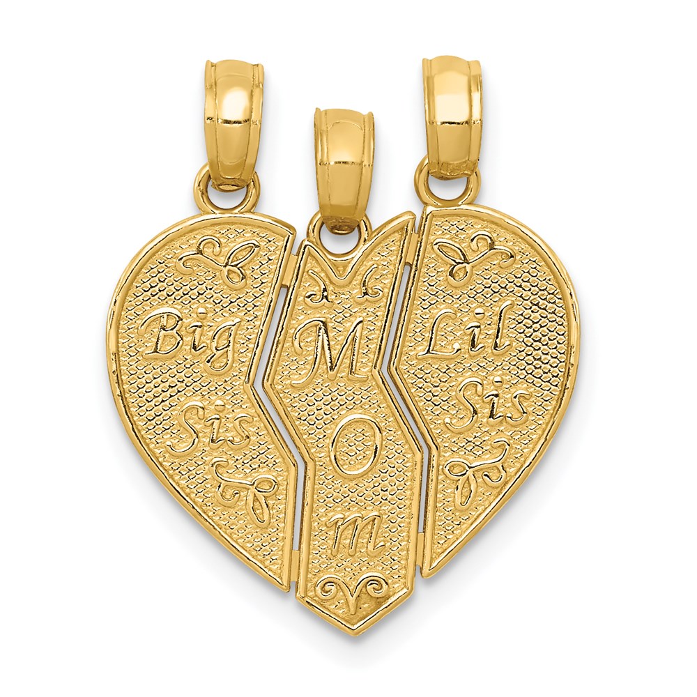 14k Break-apart BIG SIS-MOM-LIL SIS Charm - Product Photo